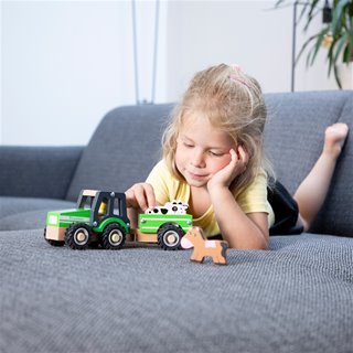 New Classic Toys - Tractor with Trailer - Animals